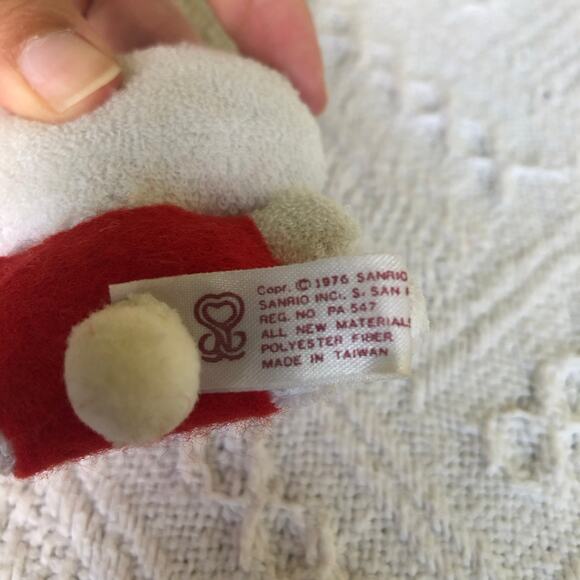 Vintage Hello Kitty Plush Christmas Ornament 1976 Sanrio Inc Taiwan Kawaii Mini - Picture 4 of 7